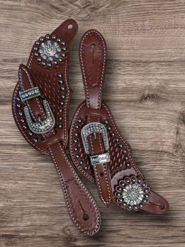 Tooled spur straps